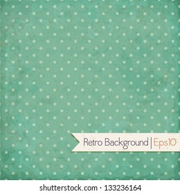 Vintage background. Polka dot design. Vector eps10