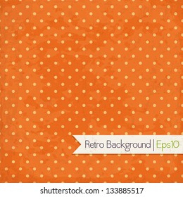 Vintage background. Polka dot design. Vector eps10