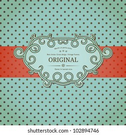 Vintage background with polka-dot