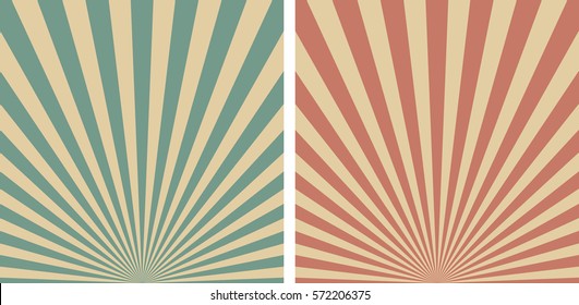 vintage background with rays, Retro Set sunrise, Sun Rays, vector template