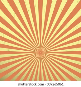 Vintage background rays of the sun. Vintage, grunge style. Label design a poster for text brown vector