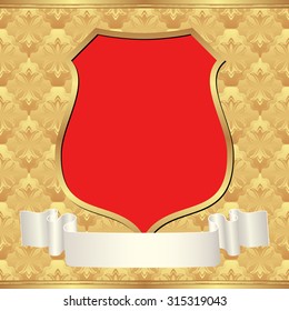 vintage background with red frame