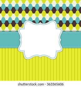 Vintage Background with Retro Frame Vector Illustration EPS10
