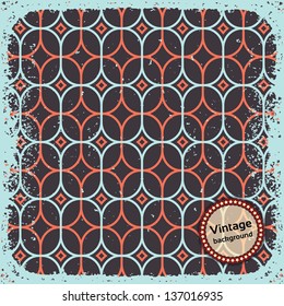 Vintage background. Retro geometric pattern. Vector illustration EPS10