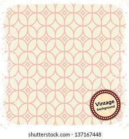 Vintage background. Retro geometric pattern. Vector illustration EPS10