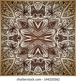 Vintage background. Retro greeting card, invitation with lace and floral ornaments, beautiful, luxury postcard, old paper, page cover, template for design. Pattern element at retro grunge background.