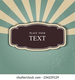 Vintage background / retro background Vintage background with stripe pattern
