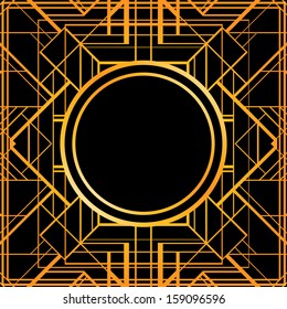 Vintage background. Retro style frame. 1920s 