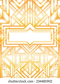 Vintage background. Retro style frame. 1920s 