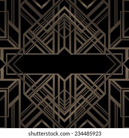 Vintage background. Retro style frame. 1920s    