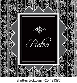Vintage background. Retro style frame of 1920s