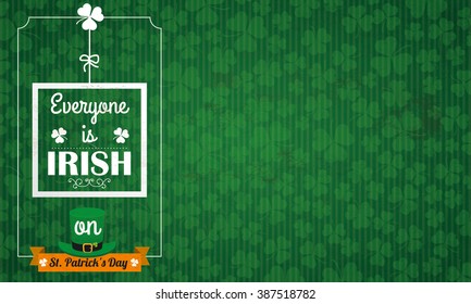 Vintage background with ribbon for St Patricks Day. Eps 10 vector file.