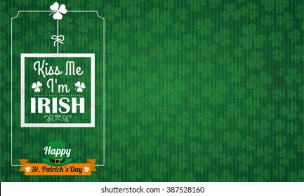 Vintage background with ribbon for St Patricks Day. Eps 10 vector file.