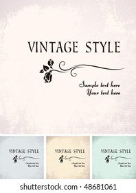 vintage background with rose