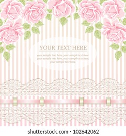 Vintage background and roses