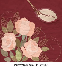 Vintage background with roses