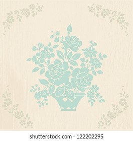 Vintage background with roses