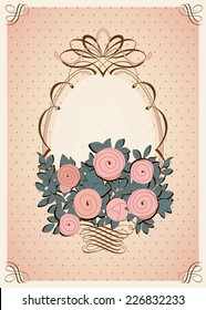 Vintage background with roses