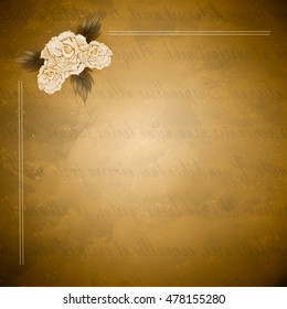 Vintage background with roses