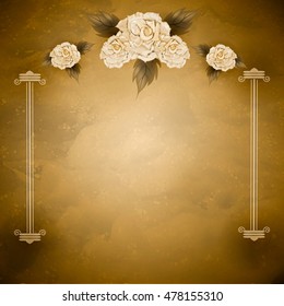 Vintage background with roses