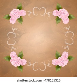 Vintage background with roses