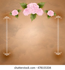 Vintage background with roses