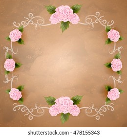 Vintage background with roses