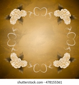 Vintage background with roses