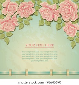 Vintage background and roses