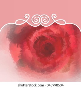 Vintage background with roses and perfume bottle