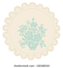 Vintage background with roses, vector
