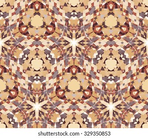 Vintage background. Seamless pattern composed of color abstract elements located on white background. Useful as design element for texture, pattern and artistic compositions. Vector illustration.