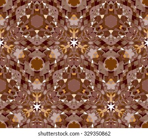 Vintage background. Seamless pattern composed of color abstract elements located on white background. Useful as design element for texture, pattern and artistic compositions. Vector illustration.