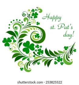 Vintage background for St. Patrick's Days with place for your text. Vector illustration.