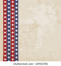 Vintage background with stripes and stars - vector illustration