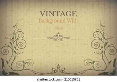 vintage background with swirls