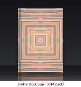 Vintage background texture for booklet, book covers and other usages. Glitchy striped texture. Mockup of title sheet or book cover. Can be used as background for web of applications.