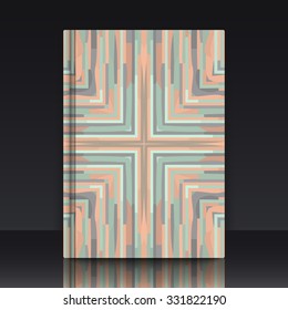 Vintage background texture for booklet, book covers and other usages. Glitchy striped texture. Mockup of title sheet or book cover. Can be used as background for web of applications.