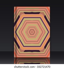 Vintage background texture for booklet, book covers and other usages. Glitchy striped texture. Mockup of title sheet or book cover. Can be used as background for web of applications.