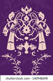 Vintage Background Traditional Ottoman motifs vector illustration
