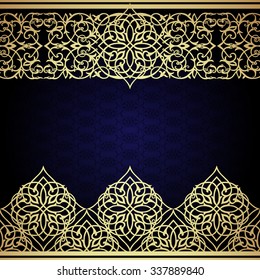 Vintage Background Traditional Ottoman motifs. Vector illustration