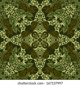 Vintage Background Traditional Ottoman motifs.Decorative colorful seamless pattern in mosaic ethnic style.Vector illustration