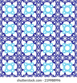 Vintage Background Traditional Ottoman motifs.Decorative seamless pattern in mosaic ethnic style.Vector illustration