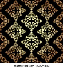Vintage Background Traditional Ottoman motifs.Decorative colorful seamless pattern in mosaic ethnic style.Vector illustration