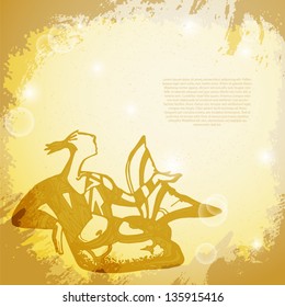 vintage background with triton