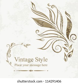 Vintage background vector illustration, scrapbook elements