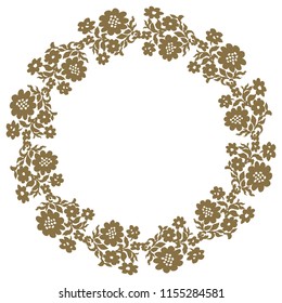 Vintage background, vector ornamental frame with place for text. Can be used for documents, book cover, album, menu, poster, certificate.Abstract paper frame, round vignette, ornamental vector label