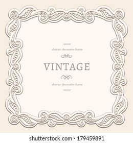 Vintage background, vector ornamental frame