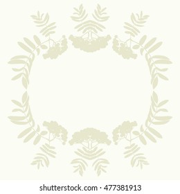 Vintage background vector with rowan berry tree branch pattern elements abstract texture or wallpaper illustration