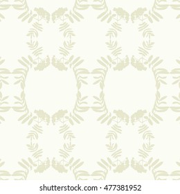 Vintage background vector with rowan berry tree branch pattern elements abstract texture or wallpaper illustration